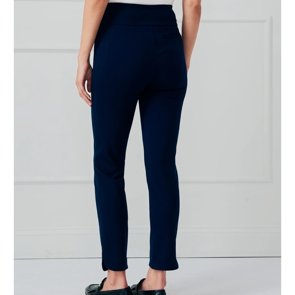 J.MEIALJGHLN pull on pants stretchy navy size 6 retail $178 excellent condition - Picture 3 of 11